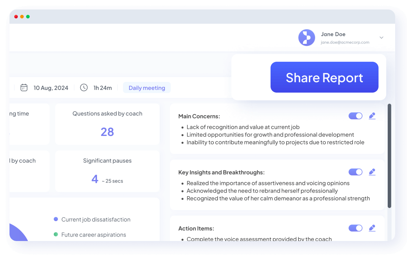 Receive Ready-to-Share Reports